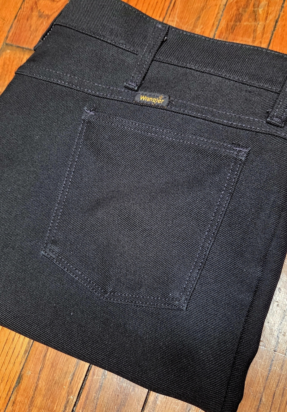 Wrangler Mens 40x32 Black Polyester Straight Leg Pants B1